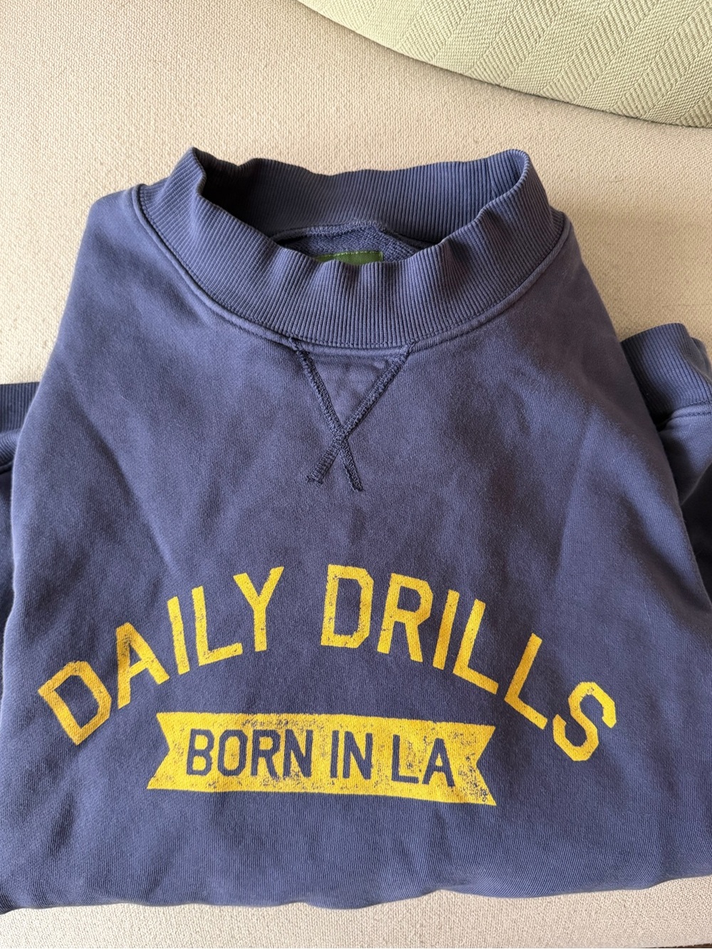 Daily Drills Vintage Birthday Navy Crewneck